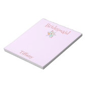 Roze Bridesmaid Notitieblok (Gedraaid)