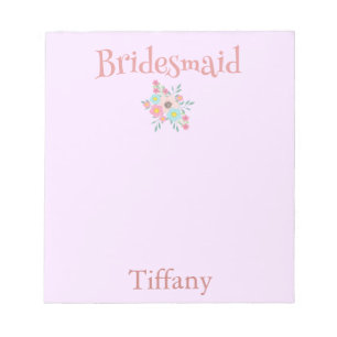 Roze Bridesmaid  Notitieblok