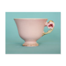Roze Briefkaart Teacup