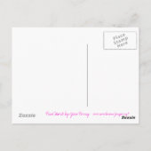 Roze briefkaart van het hart (Achterkant)