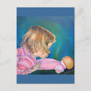 Roze Briefkaart van pyjama