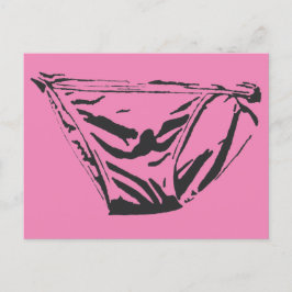 Roze briefs Briefkaart