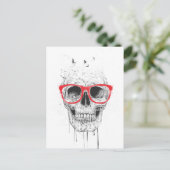 Roze bril briefkaart (Staand voorkant)