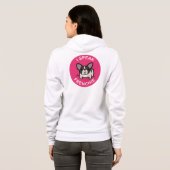Roze Brindle Pied I Speak Frenchie Double Sided Hoodie (Achterkant volledig)