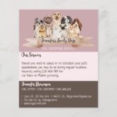 Roze Brochure Dogs Groomer Service Offers (Achterkant)