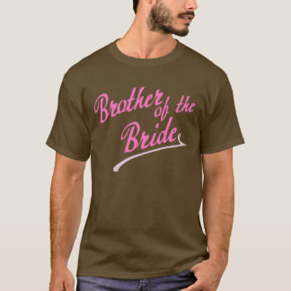 Roze broeder van de bruid t-shirt