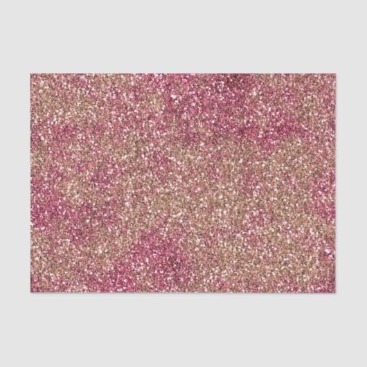 Roze Bronze Ombre Sparkle Glitter Tissuepapier (Voorkant)