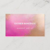 Roze Bronzer Powder Make-up Artist Visitekaartje (Voorkant)