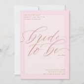 Roze bruid om te zijn | Modern Script-Vrijgezellen Kaart (Voorkant)