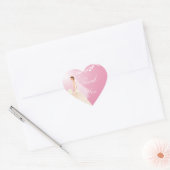 Roze Bruid Vrijgezellenfeest Hart Sticker (Envelop)