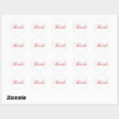 Roze bruids stickers (Vel)