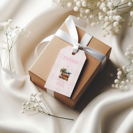 Roze Bruidsfeestje Off the Market Cadeaulabel