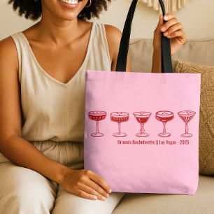 Roze bruidsmeisje Espresso Martini vrijgezellenfee Draagtas