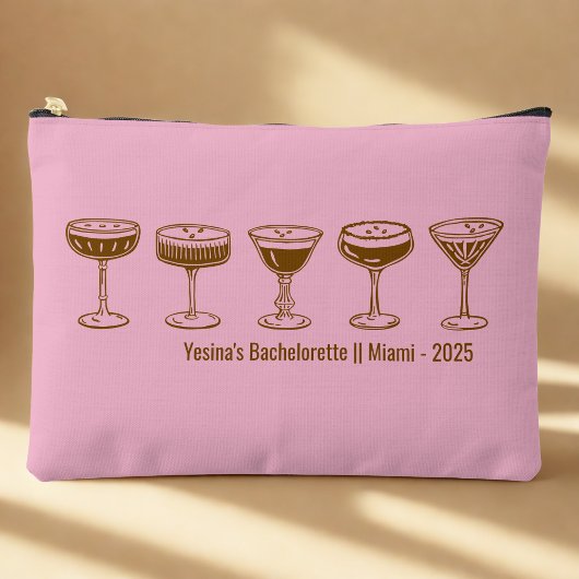 Roze bruidsmeisje Espresso Martini vrijgezellenfee Etui
