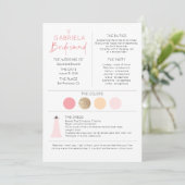 Roze Bruidsmeisje Voorstel & Informatie (Staand voorkant)