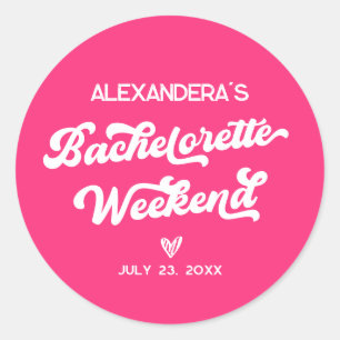 Roze Bruidsmeisjesfeest Favoriet Ronde Sticker