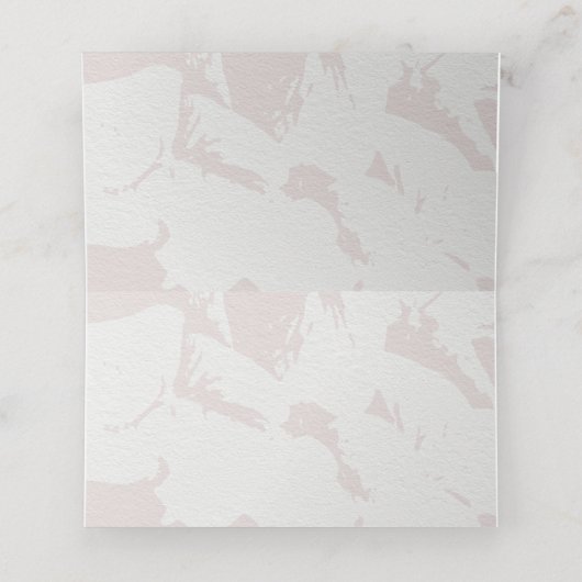 Roze Bruidsuitnodiging Plaatskaart (Binnenkant ongevouwen)