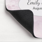 Roze Bruiloft Abstract met namen en datum Muismat (Hoek)