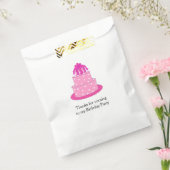 Roze bruiloft bedankzakje (Gezegeld)