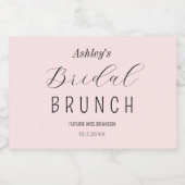 Roze Bruiloft Brunch   Sparkling Wijnetiket (Enkel label)
