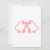 Roze bruiloft Dank u kaart bellen en lint (Achterkant)