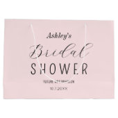 Roze Bruiloft Feest Groot Cadeauzakje (Achterkant)