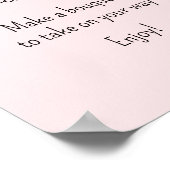 Roze Bruiloft Flower Bar  Poster (Hoek)