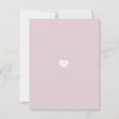 Roze Bruiloft Hart Ontwerp Save the Date Kaart (Achterkant)