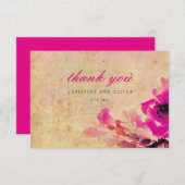  roze bruiloft Hartelijk dank Bedankkaart (Voorkant / Achterkant)