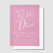 Roze bruiloft repetitie diner voordat we doen vellum uitnodigingen (Offset)