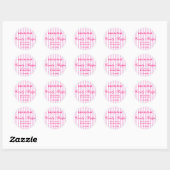 Roze Bruiloft Snoep Shoppe Sticker (Vel)