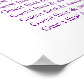 Roze bruiloft-tafel Planner 1-9 tafels Poster (Hoek)