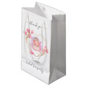 Roze Bruiloft Thee Feestje Cadeautas Zak (Voorkant Gekanteld)
