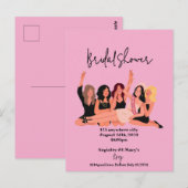 roze bruiloft uitnodigingen (Voorkant / Achterkant)