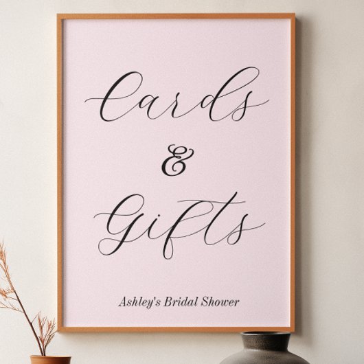 Roze Bruiloftscadeaus Poster