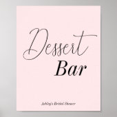 Roze Bruiloftsontbijt Dessert Bar Poster (Voorkant)