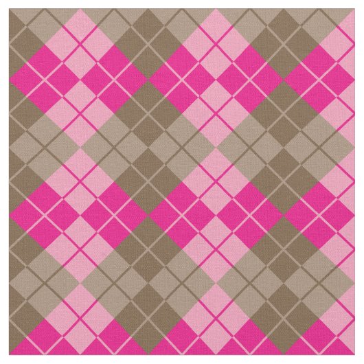 Roze-bruin Argyle Stof (Close Up)