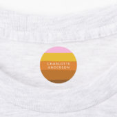 Roze bruin brede Abstracte strepen, speciaal geper Labels (Aangebracht)