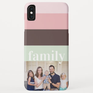 Roze Bruin en Groen Familiefoto iPhone XS Max Hoesje
