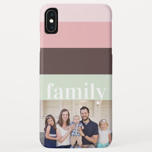 Roze Bruin en Groen Familiefoto Case-Mate iPhone Case (Achterkant)