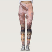 Roze bruin metaal leggings (Voorkant)