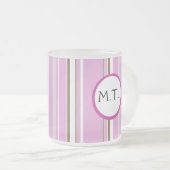 Roze bruin stripper Monogram Matglas Koffiemok (Voorkant rechts)