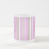 Roze bruin stripper Monogram Matglas Koffiemok (Center)