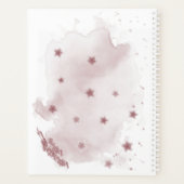 roze bruinbloemen groen huwelijk planner (Achterkant)