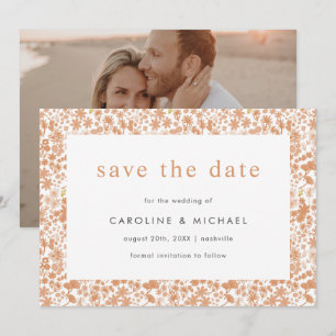 roze bruinbruin huwelijk sparen de datum save the date