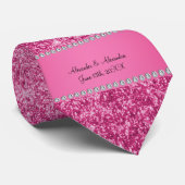 Roze bruinbruisters stropdas (Opgerold)