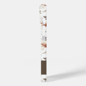 Roze Bruine Aquarel Wilde Bloem Naam Case-Mate iPhone Case (Achterkant / Links)