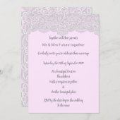 roze bruine bruiloft met kant kaart (Voorkant / Achterkant)