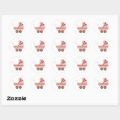 Roze & Bruine Buggy Stickers (Vel)