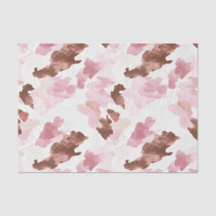Roze Bruine Cowgirl Koeienprint Dieren Bruiloft Fe Tissuepapier